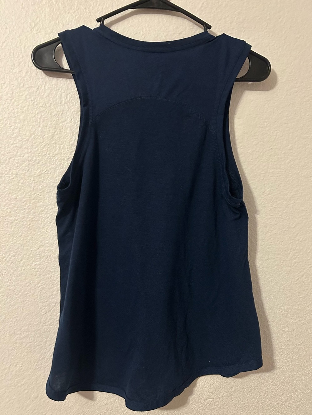 Navy Sleeveless Performance Tank Top - Picture 3 of 5